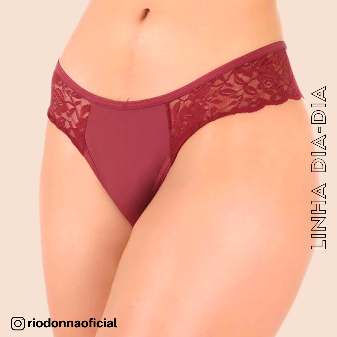 Tanga Fio Renda Sensual e Microfibra - Rio Donna Lingerie Preço Atacado