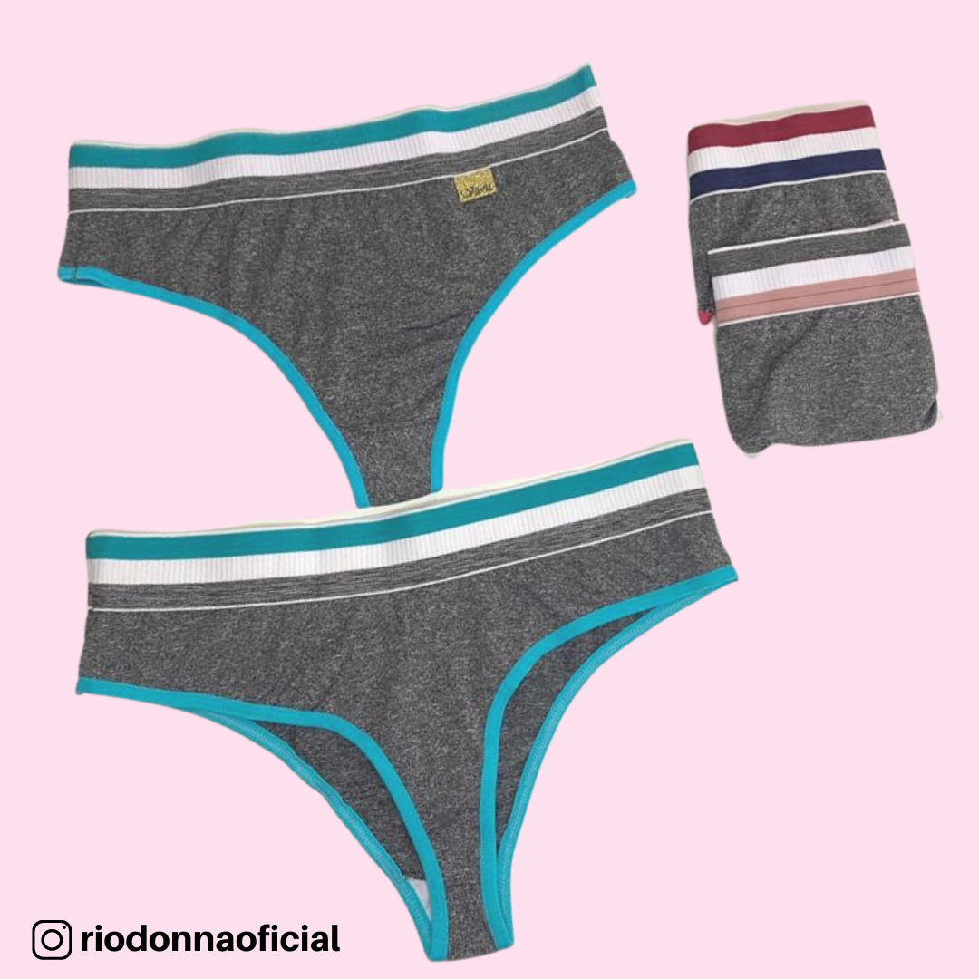 Tanga Fio Lisa Poliamida Cos 3-Listras - Rio Donna Lingerie Preço